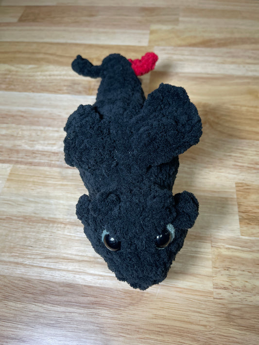Black dragon crochet