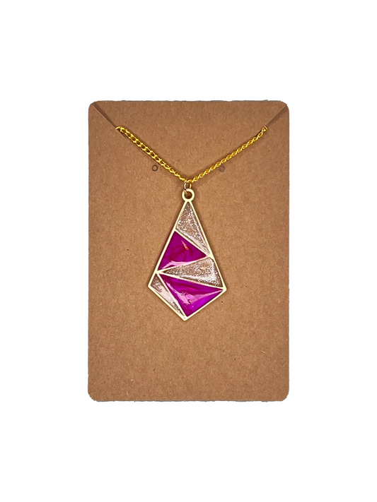 Pink Geometric Necklace